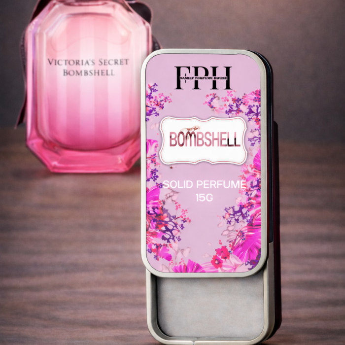 Bombshell inspired fruity floral solid perfume for women by Family Perfume House – wax based alcohol free pocket perfume