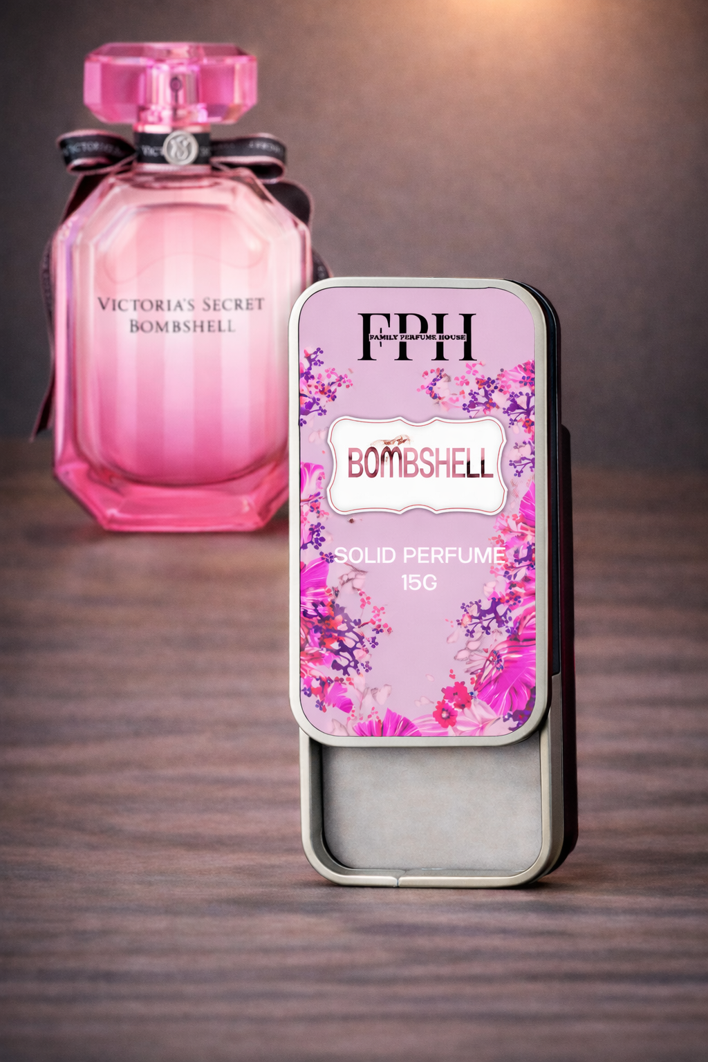 Bombshell inspired fruity floral solid perfume for women by Family Perfume House – wax based alcohol free pocket perfume