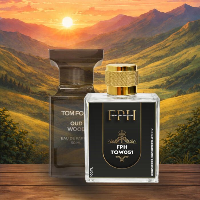 Oud Wood inspired exotic woody perfume by Family Perfume House – warm, luxurious long lasting fragrance