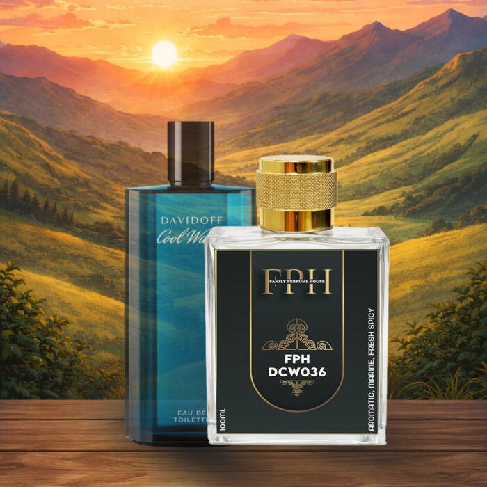 Cool Water inspired fresh aquatic perfume for men by Family Perfume House – clean, refreshing long lasting fragrance