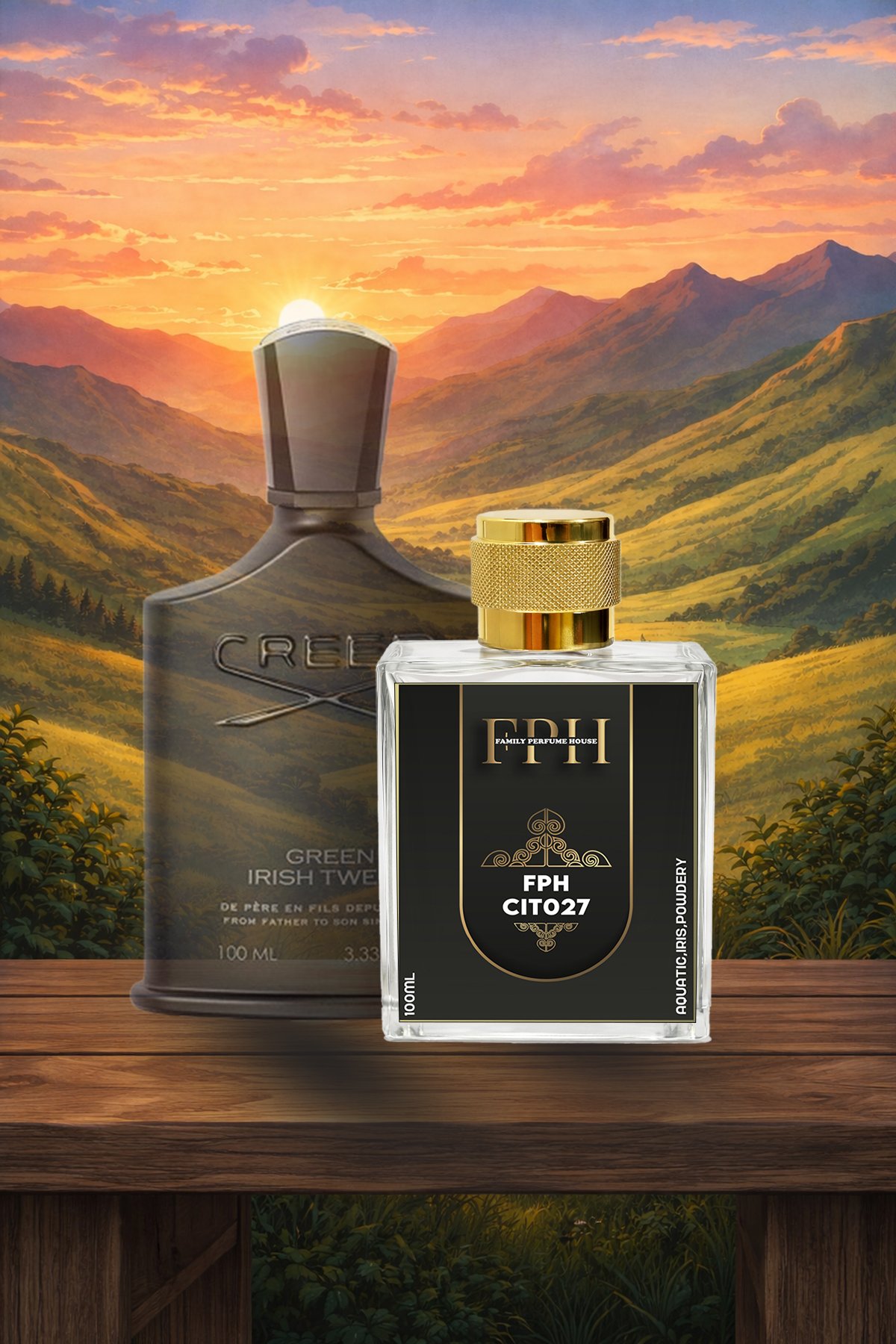 Irish Tweed inspired fresh green perfume for men by Family Perfume House – clean, elegant long lasting fragrance