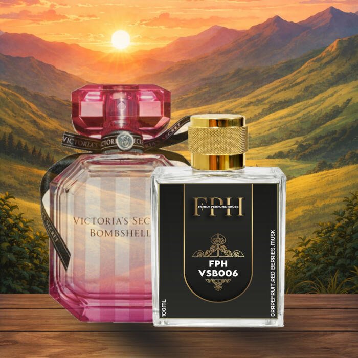Bombshell inspired fruity floral perfume for women by Family Perfume House – fresh, feminine long lasting fragrance